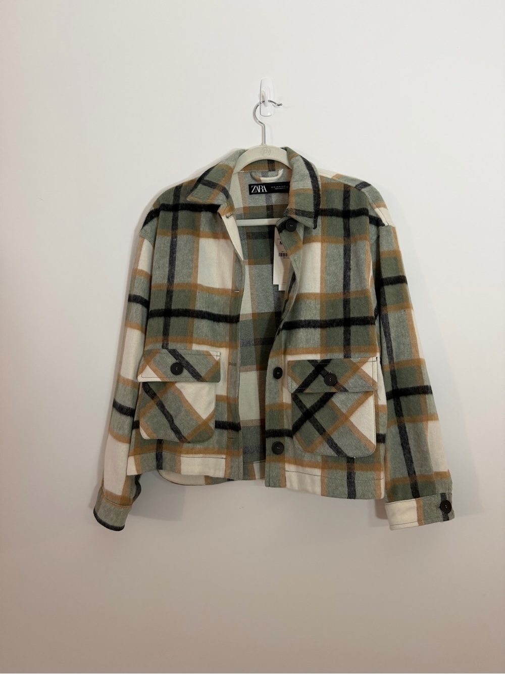 Zara Plaid Utility Jacket - Picture 2 of 6